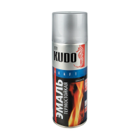 КРАСКА АЭРОЗОЛЬНАЯ KUDO ТЕРМОСТОЙКИЙ СЕРЕБРО